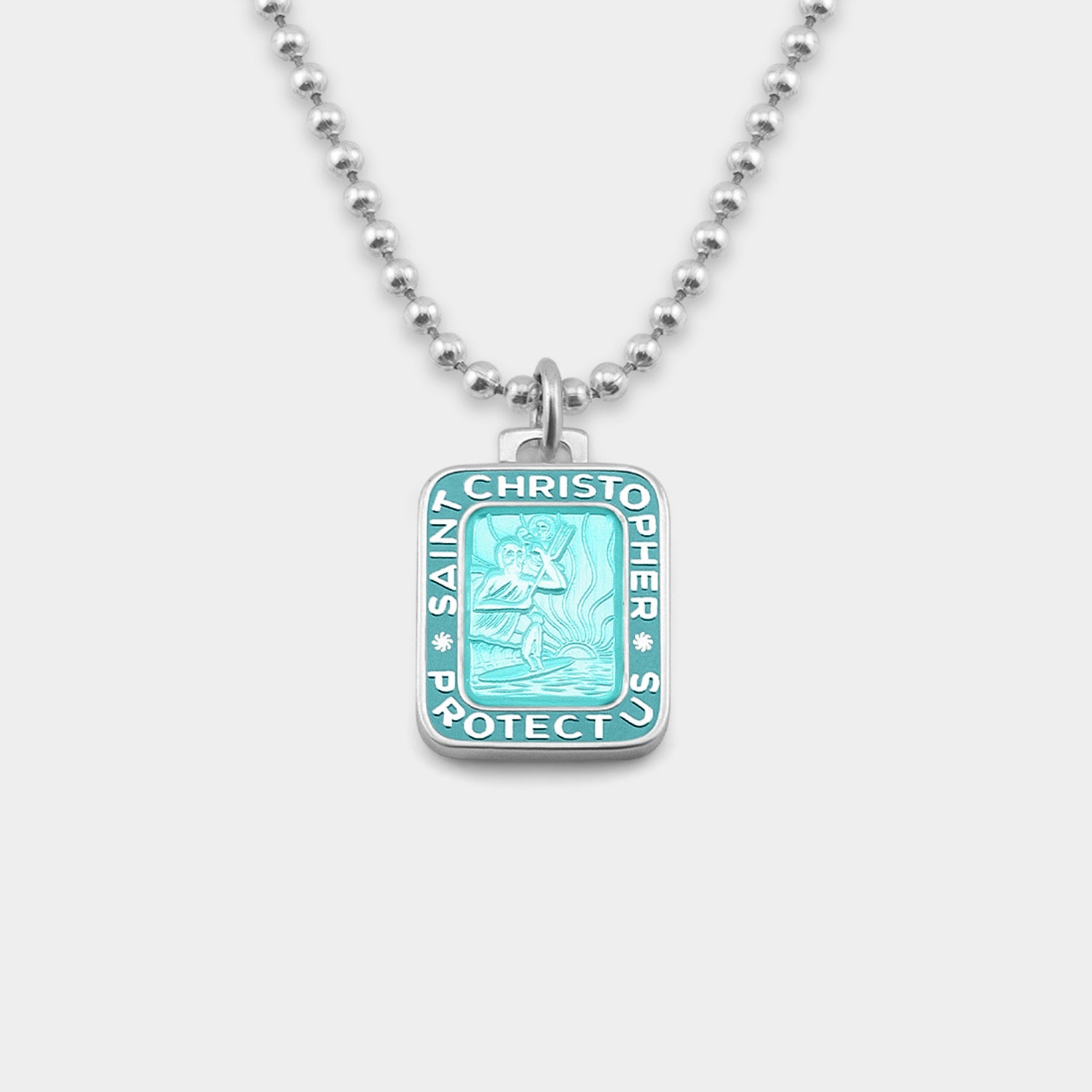 Rectangle - Aqua / Aqua Necklace