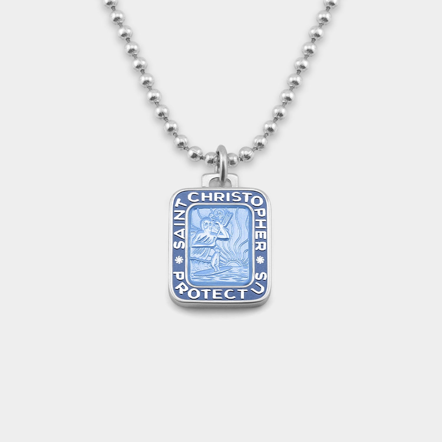 Rectangle - Denim Blue Necklace