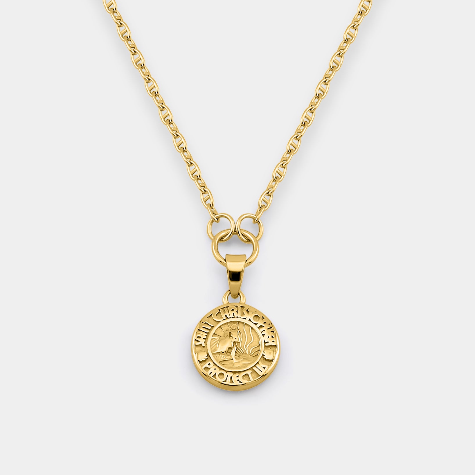 Gold Baby St. Chris Necklace