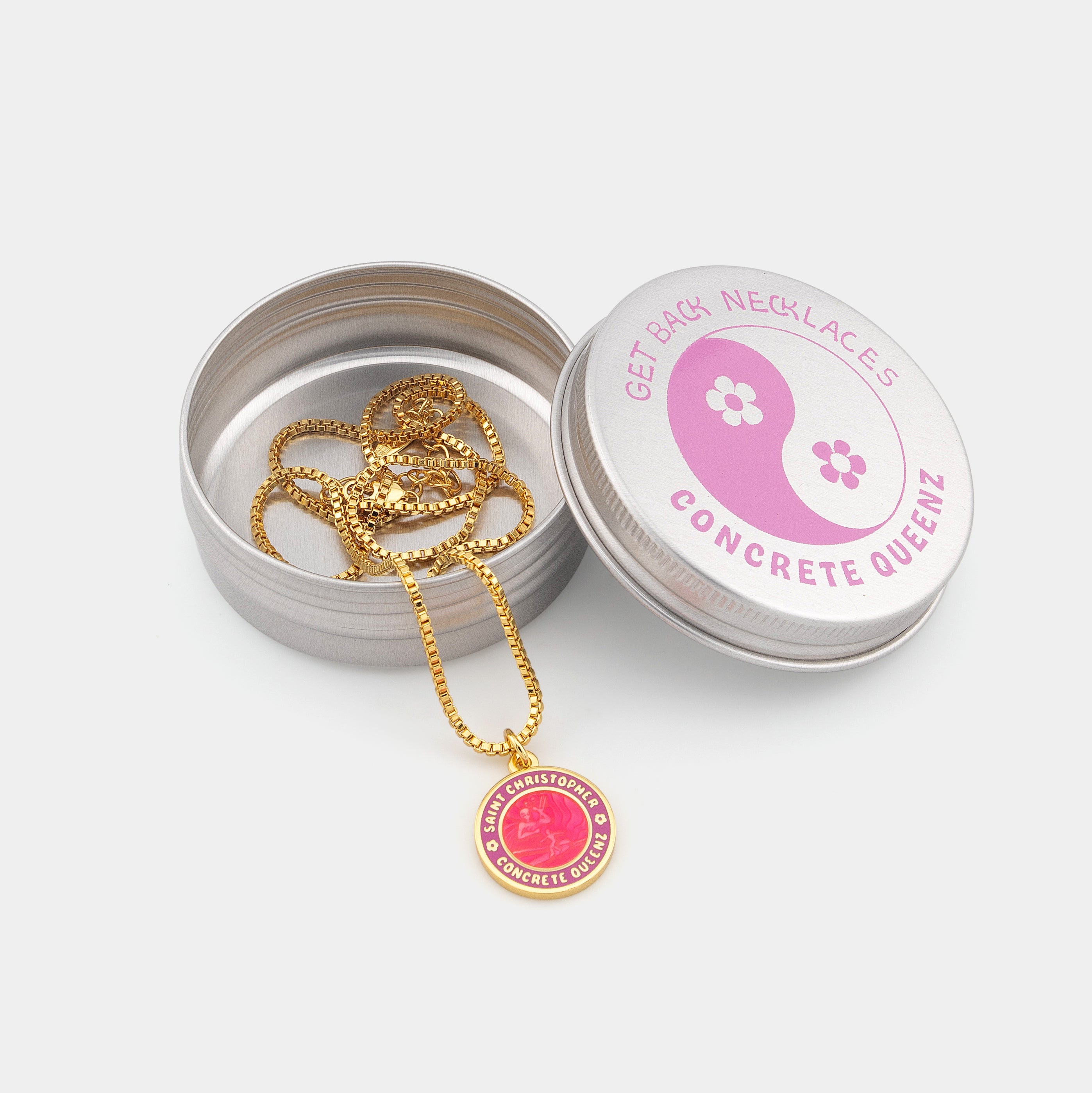 Concrete Queenz St. Christopher Necklace - Gold