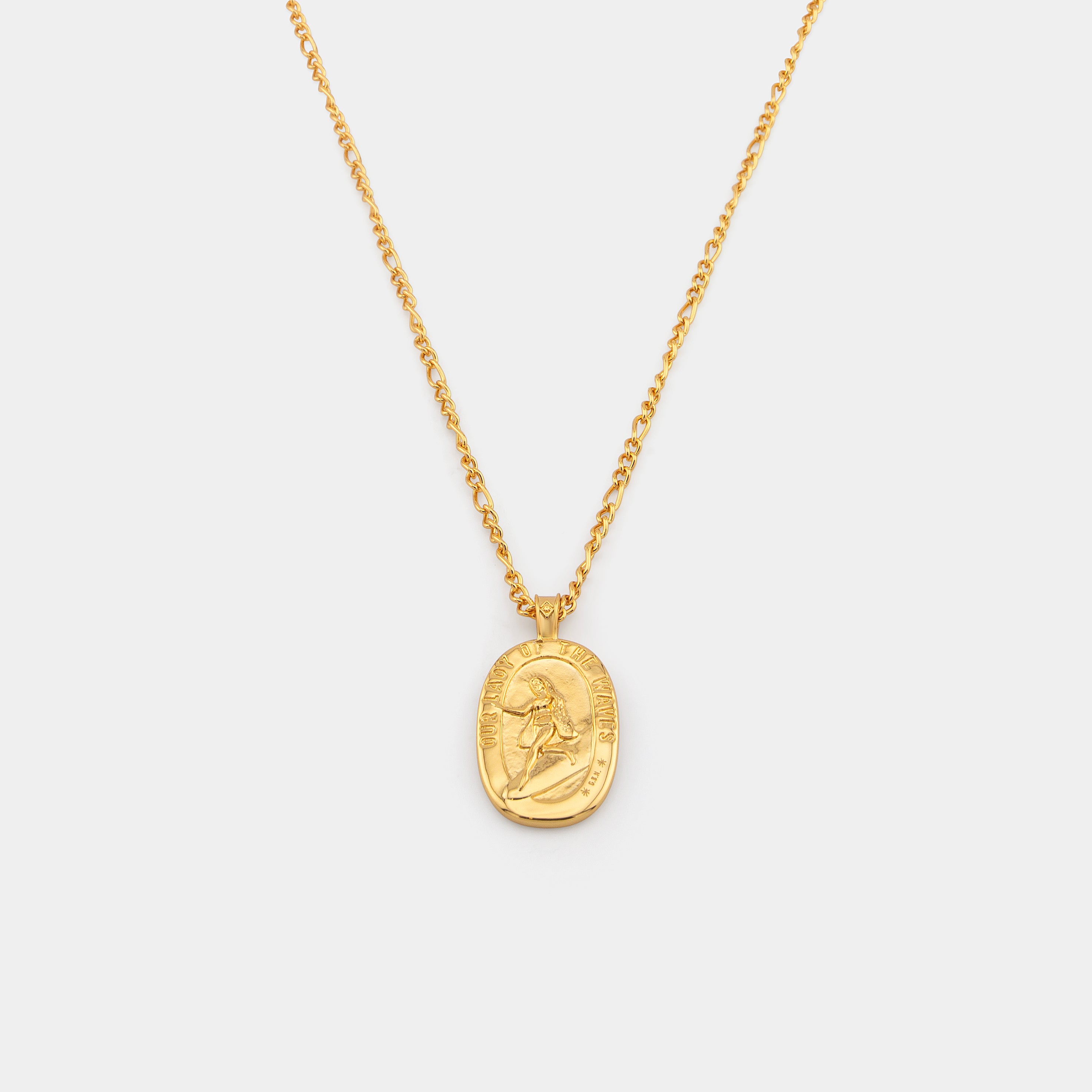 Our Lady of The Waves Necklace - Gold
