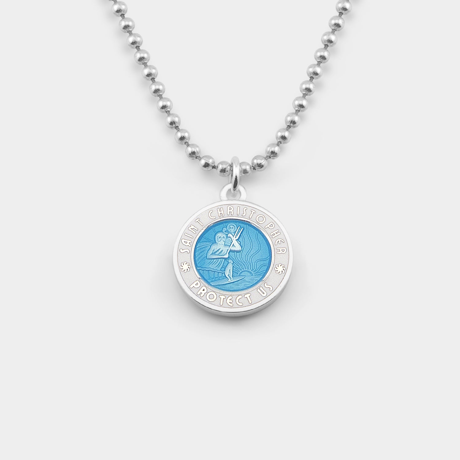 Medium - Aqua / White Surf Necklace