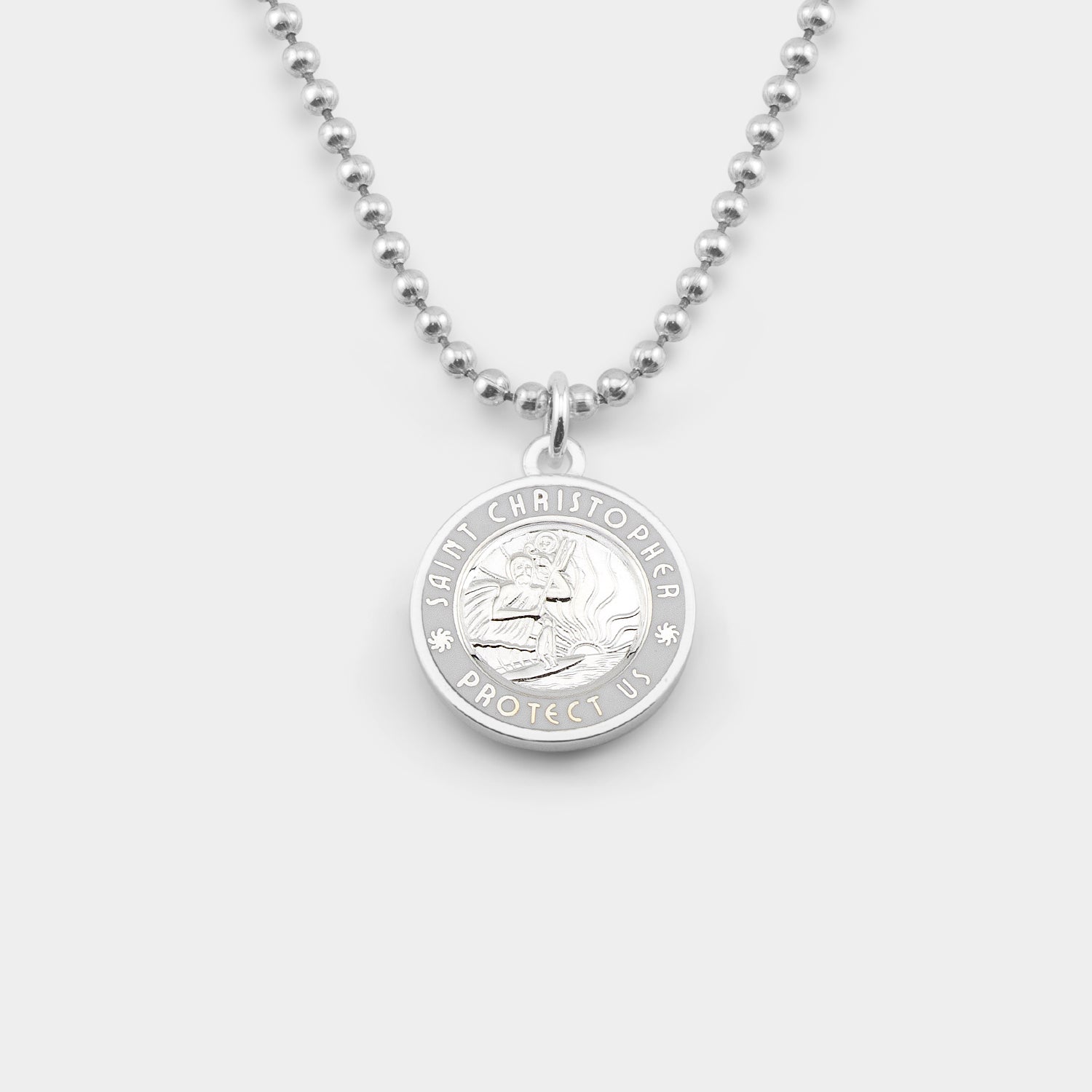 Medium - Silver / White Necklace